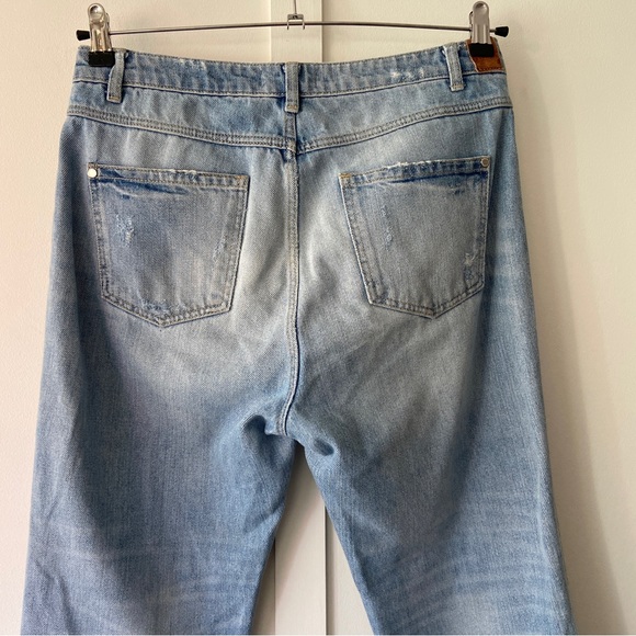 Zara TRF straight leg blue jeans exposed buttons - Size 40 (uk 12) - Picture 6 of 10